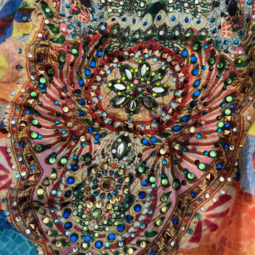 Cover up 100% silk, purchased at Barney’s NY, One size fits most. Belt